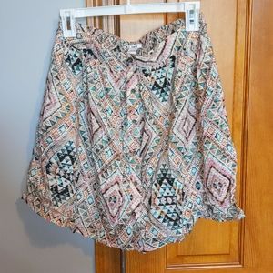 Aztec print skirt